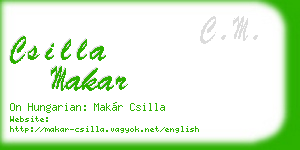 csilla makar business card