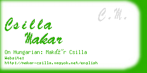 csilla makar business card